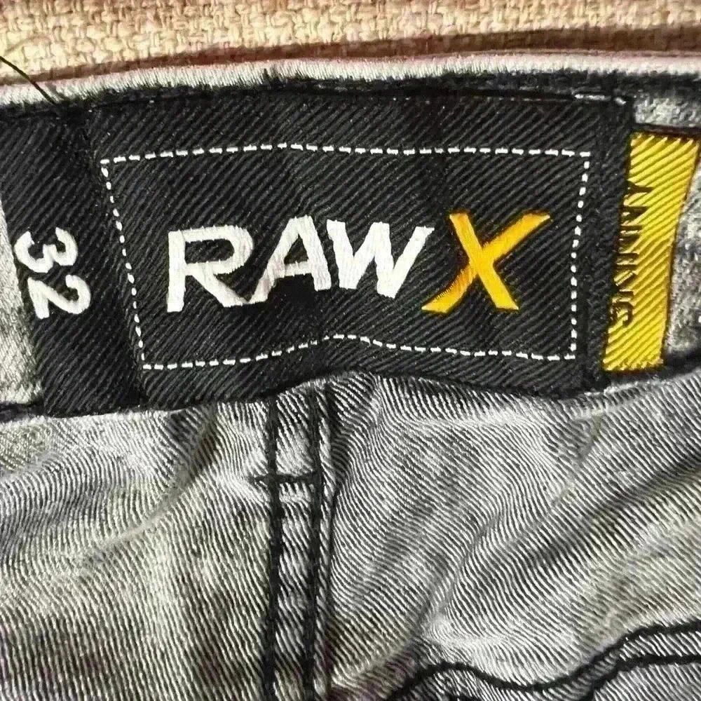Raw X Mens Jeans Size 32x31 Skinny Fit Distressed Grunge Hip Hop B0061 - Picture 5 of 12
